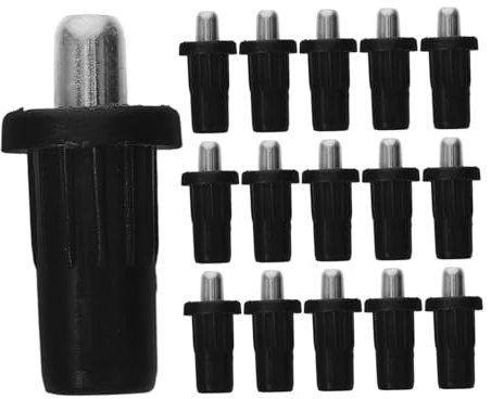 ULTECHNOVO 50pcs Large Black Steel Spring Loaded Latch Pins for Cabinet Door Repair, Pivot Hinge Pins Spring Tension, Suitable for Kitchen Cabinet and Furniture Door Buffer