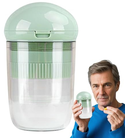 Xujuika Coupe-pilules, coupe-comprimés, séparateur de médicaments avec boîte de rangement, coupe-pilule, séparateur de médicaments pour amis, famille, filles