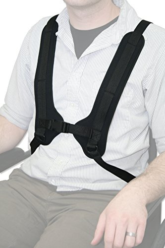 Rehabilitation Advantage Wheelchair Chest Harness – USA Made, Padded & Adjustable Support Strap for Adults and Seniors – 14” Length, 6.5”–11.5” Width – Non-Slip, Easy to Install with Mounting Hardware
