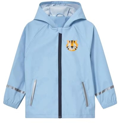 Imperméables garçon pour une utilisation quotidienne extérieur adapté de 2 à 6 ans veste à capuche pratique et légère parfait pour la maternelle et les activités en plein air (Sky Blue, 5-6)