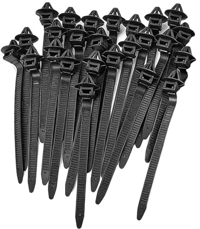 Generic Dragkedjeband för bil, 25-delar slitstarka fästanordningar – bilreparation, spänne, kabelband, för reparationshantering, bil, lastbil, husbil, garage, verkstad