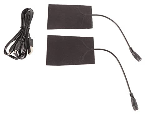 Dilwe Heizkissen-Set, tragbares 5-V-Kohlefaser-Heizkissen USB-Heizkissen Elektrische Fieber-Heizmatte Geeignet für und andere Split-HeizungenBergsport-Ausrüstung