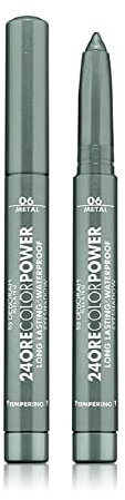 Deborah Milano - Ombretto 24 Ore Color Power Waterproof in Stick, 06 Golden Green, Texture No Transfer ad Alta Sfumabilità e Pigmentazione, Dona Intensità Long Lasting allo Sguardo, 3 gr