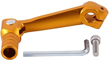 GOOFIT Or CNC 0.47 Pouces Levier De Vitesse Moto en Aluminium Pliant avec Outils De Remplacement pour La Plupart des VéLos Dirt Pit ATV UTV