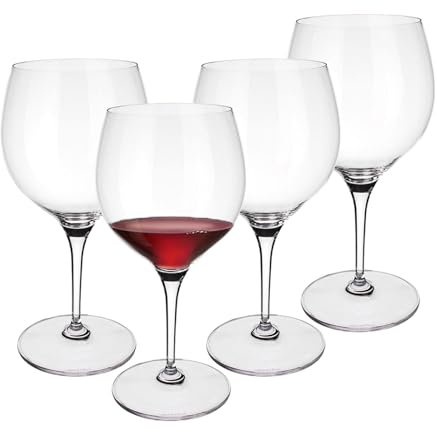 Villeroy & Boch – Maxima verres à vin rouge, set de verres, 4 verres pour vin rouge, Aperol Spritz et cocktails, set de verres à pied bourgogne 4 pcs., verre à vin rouge, verre en cristal