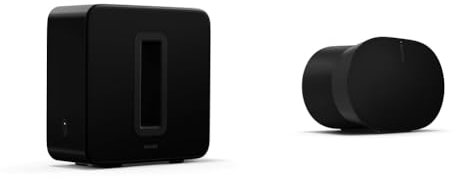 Sonos SUB (GEN3) Black & Era 300. Feel sound all around. With next-level audio, Era 300 doesn’t just surround you, it puts you inside your music. (Black)