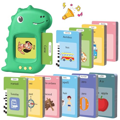 Schede Parlanti Flashcards 510 Bambini Regalo Giochi Autismo Montessori | Talking Flash Cards 3 4 5 6 Anni Schede Parlanti Giocattoli Educativi per Bambino Bambina Regali di Compleanno