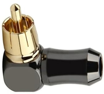 Breeshy 1 Stück Cinch-Stecker, Audio-Stecker, 90-Grad-Lautsprecheranschluss zum Löten Von Videokabeln, Ersatzteile, Zubehör