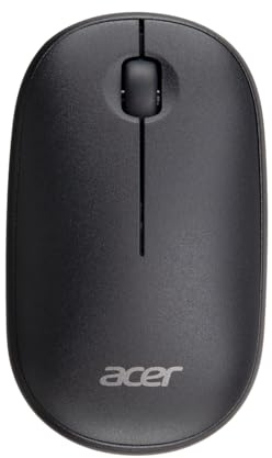 acer Computer Mouse Wireless, 2.4G Slim USB Wireless Mice with USB-A Receiver, 1600 DPI Optical, Laptop Mouse with Plug and Play for Right/Left Handed Users (for Chromebooks, Windows PC & Mac) Black