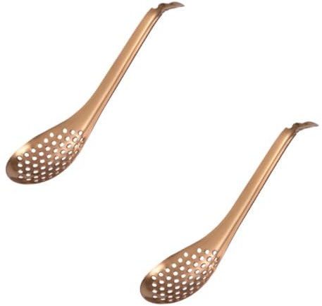 Alipis Cucharas Ranuradas Gourmet Para Caviar y Acero Inoxidable 2 Piezas Utensilios De Cocina