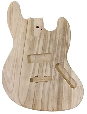 Gitarr handgjorda gitarrtillbehör på vitt trä för oavslutat kroppsbyte trä