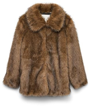 VERO MODA Giacca da donna in pelliccia sintetica VMGLORIA Giacca, Emperador., M