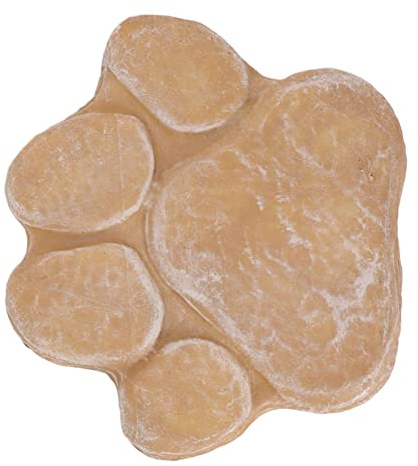 Dioche Pietra Commemorativa per Animali Domestici Pietra Commemorativa con Impronte di Zampe di Cane - Marcatore per Tomba di Cani Inciso Fai-da-Te - Monumento Resistente alle Intemperie per (Giallo