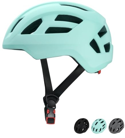 Casco da bicicletta per bambini, per ragazze e ragazzi, casco da skater, regolabile, per scooter, casco sportivo (grigio opaco (Green matt, M)