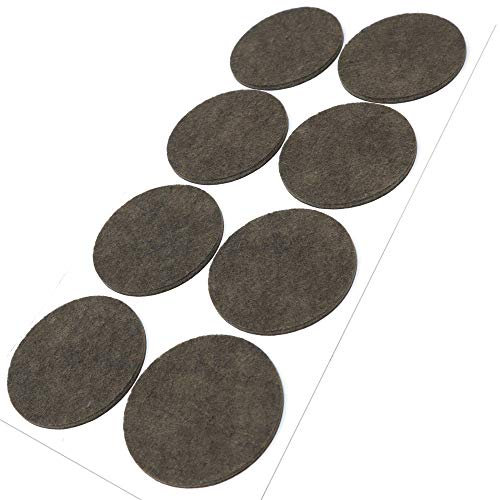 Adsamm® / 8 x deslizantes de Fieltro autoadhesivos/Marrón/ø 60 mm/Redondo/Deslizantes de Fieltro para Muebles de 3,5 mm de Grosor/Deslizantes para Muebles y Suelos