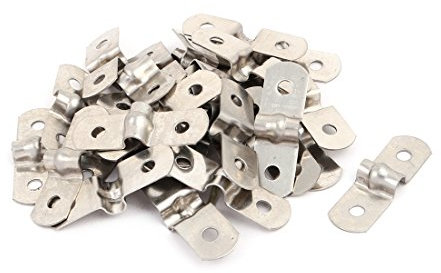 sourcing map 30 Stück Starrer Rohrgurt Erstaz 5mm 0.2 Zoll , Zugrohr Clip Klemme 2 Loch 304 Edelstahl