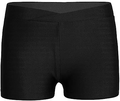 Freebily Pantaloncini Ginnastica Artistica Bambina Pantaloni Corti da Ballo Aderenti Danza Classica Moderna Shorts Leggings Corti Balletto Danza Ballerina Culotte Dancewear Nero 5-6 Anni