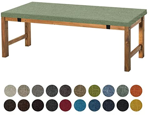 Aselbia Cuscino per panca da 100x35x5 cm per interni ed esterni, Antiscivolo Rimovibile Lavabile Cuscino in Spugna,per Sedia da Pranzo, Sedia da Giardino, Sedia a Dondolo，Verde onice