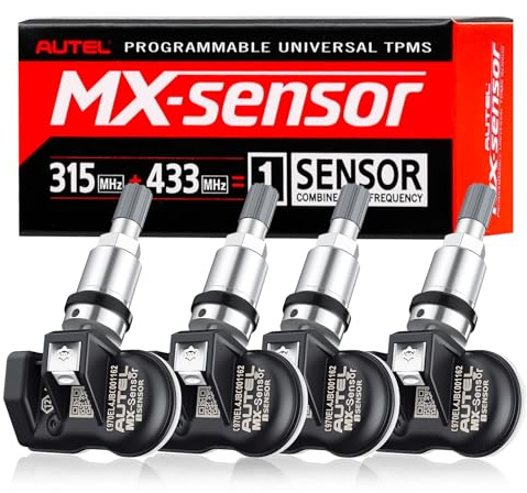 Autel Sensor TPMS, sensor TPMS, sensor de presión de neumáticos, sensor de repuesto de neumáticos de doble frecuencia de 315 MHz + 433 MHz, sensores TPMS programables universales para presión de