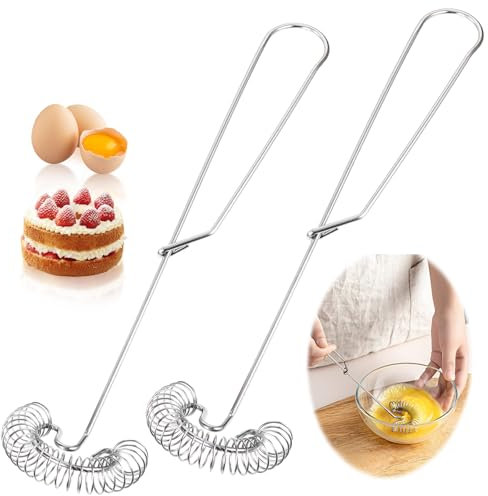 Mini frusta, frusta a spirale, in acciaio inox, per cucina e cucina, lavabile in lavastoviglie