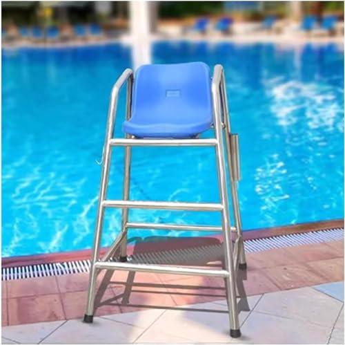 AviiSo Piscine Escalier de Piscine Chaise de Sauveteur d'acier Inoxydable, 120 cm 150 cm 180 cm de Haut Chaises surélevées Robustes pour Adultes pour Piscine Patio Plage lac, Charge 660 LB (Size : H