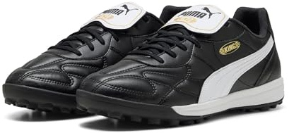 Puma Tenis de fútbol Unisex King Top TT, Puma Negro Puma Blanco Puma Oro, 37 EU