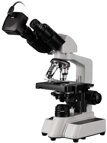 Bresser microscopio binoculare con camera MicroCam SF UHD, ingrandimento 40x-1000x, illuminazione LED, risoluzione 3840x2160, ideale per scuola e hobby