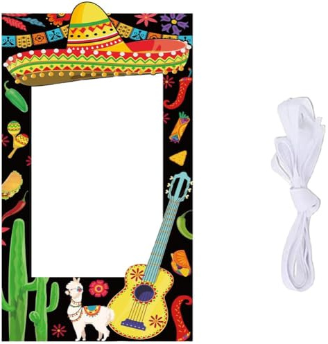 Lipfer fotorekvisita för mexikanska temafester, bakgrund för mexikansk fotografering, Fiesta-tema, dörrbanderoll för Fiesta-mottopartys, festtillbehör