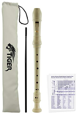 Tiger REC2-WH Sopran Blockflöte - Weiß