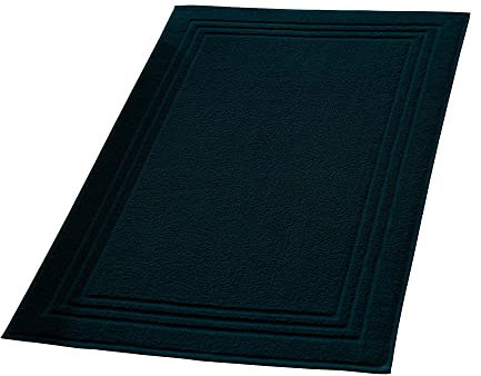 Erwin Müller Badteppich, Badematte, Duschvorleger Heidelberg 100% Baumwolle schwarz Größe 50x80 cm - sehr weich, schnell trocknend, strapazierstark