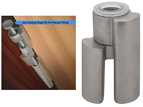 Nuk3y Door Saver 3 III Hinge Pin Stop for Residential Doors Fits All 3 to 4-1/2 Hinges (Satin Nickel)