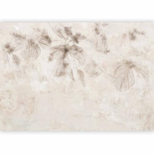 murando Fotomurales Flores 400x280 cm XXL Papel pintado tejido no tejido coración Pared corativos Murales morna Diseno Fotográfico Naturaleza Botánico Linien beige b-A-10280-a-a
