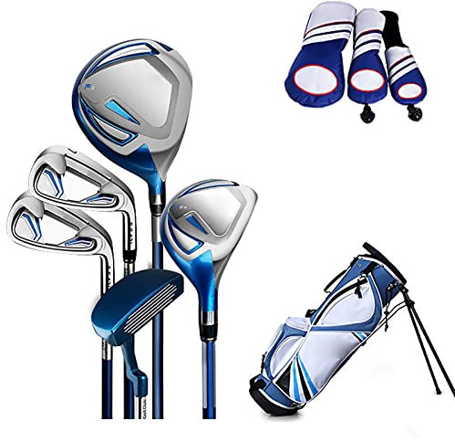 Komplettes Junior-Golfschläger-Set, Kinder-Golf-Set, Kinder-Anfänger-Übungsstock mit Tasche, für Jungen und Mädchen mit Einer Körpergröße von 120–165 cm