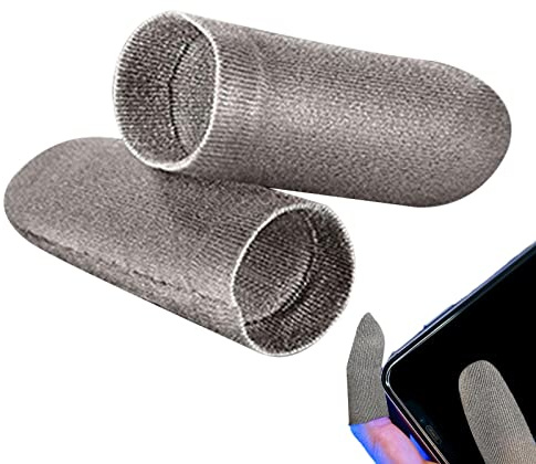 Thumb Sleeves Mobilspel, Svettsäkra Game Finger Sleeves, 0,3 mm silverfiber, smidig funktion, anti-svett, extremt tunn, fingerhylsor passar mobiltelefoner för surfplattor Bexdug