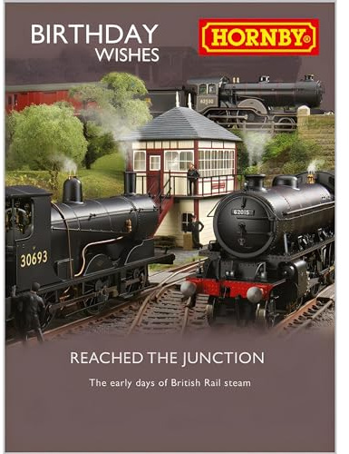 Carte d'anniversaire pour homme – Carte générale pour homme/garçon – Motif Hornby Railway – Trains à vapeur vintage britanniques – Fabriqué au Royaume-Uni – Respectueux de l'environnement