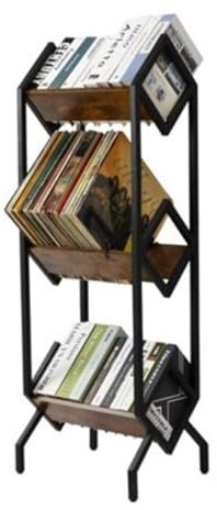 XPYGF565 Schallplattenaufbewahrung Abnehmbarer Aufbewahrungsständer for Schallplatten. Bodenmontierter CD-Schallplattenständer aus Eisen. Zeitschriften- und Zeitungsständer for das Büro Plattenkiste