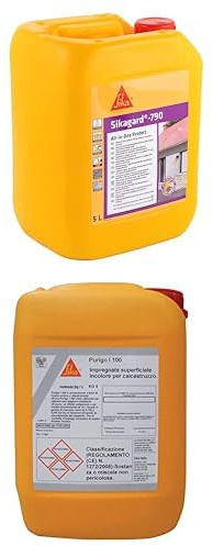 SIKA - Kit Protezione Trasparente per Pavimento esterno a effetto Antipolvere e trattamento Idrorepellente e Oleorepellente per Facciate, Tetti e Pavimentazioni