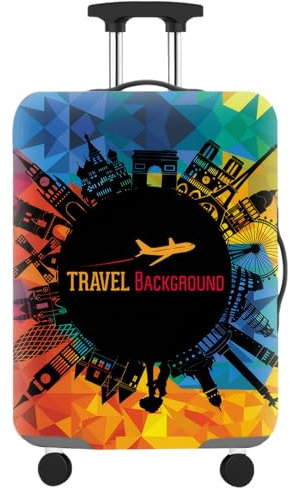 Anseom Gepäckabdeckung Elastischer Luggage Schutzhülle Kofferschutzhülle Koffer Hülle Reise mit 18 bis 32 Zoll (XL)