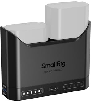 SMALLRIG NP-FZ100 Battery Charger for Sony, 2h Dual Slot Camera Charger with 22.5W USB-C Fast-charging Port,Full Compatible with Sony Alpha A7V A7III A7IV A6700 FX3 FX30 A9 A7CII A7RIII ZV-E1 ZV-E10II