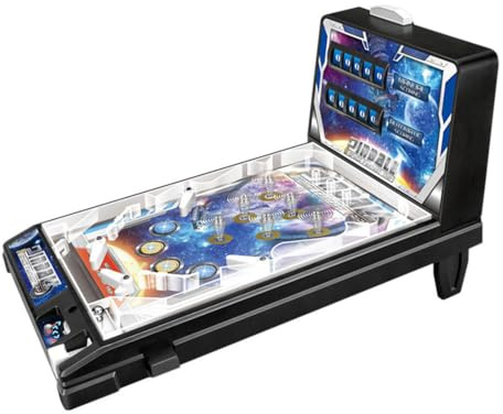 Máquina de juego electrónica de pinball con luces y sonidos interactivos para entretenimiento de escritorio, ideal para niños y adultos