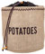 Natural Elements Potato Bag with Blackout Lining, Potato Storage Bag, Hessian, 24 x 24 cm, Brown