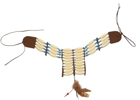 Widmann - Halsband, indianer, smycken, kedja, kostymtillbehör, tillbehör, vilda västar, temafest, karneval