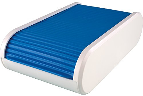 helit H6218030 - Visitenkartenbox „the personal“, blau transluzent/weiß