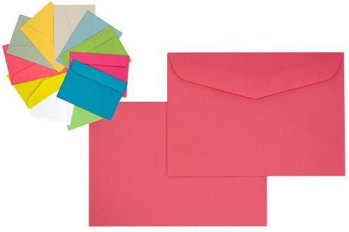 25/50/100x Briefumschlag DIN C6 Recycling Fensterlos (25 Stk, Rot)