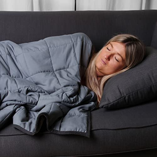 your GEAR Therapiedecke 6 oder 9 kg schwere Gewichtsdecke aus Baumwolle oder Mikro-Velours für Erwachsene 135x200 cm, beruhigende Anti-Stress Tagesdecke, Bettdecke Como 9 kg