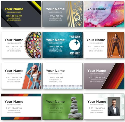 Business Cards - Instant Design, Customise and Personalise with Many Templates - Finest 350gsm Silk Board - Best Print Quality