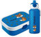 4youDesign Mepal Bento Box & Trinkflasche Set personalisiert Fuchs blau – Geschenk für Kinder Weihnachten, Nikolaus, Geburtstag – BPA frei - Auslaufsicher – Brotdose 750ml, 400ml Flasche