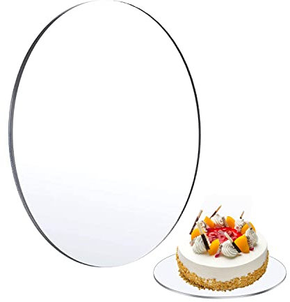 TAIANJI Round Acrylic Cake Disc 30cm, Cake Blanks Plexiglass Sheet, Cake Board DIY Painting Christmas Decorations (4mm Thick)