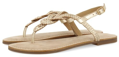 GIOSEPPO Sandali Fucsia In Pelle Intrecciata per Donna ZupANJA, oro, 41 EU
