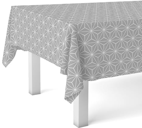 Martina Home Mantel Hule Polygon Gris 140X140 CM